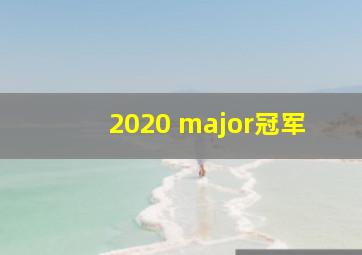 2020 major冠军